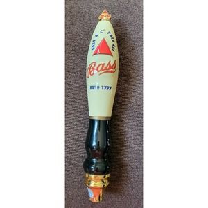 Bass Pale Ale Black & Cream Ceramic Beer Tap Handle